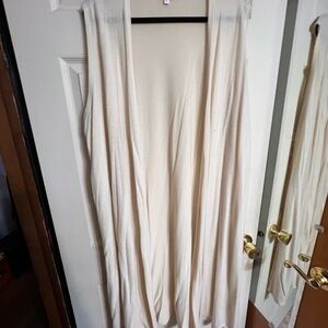 Cream Sleeveless Drape Cardigan Joy
